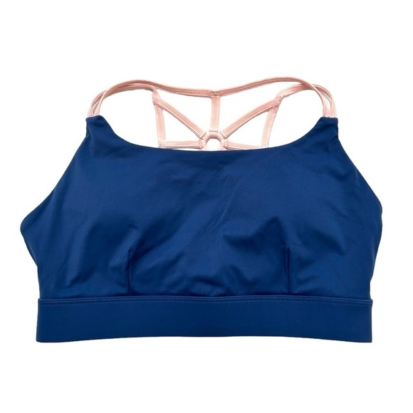 Sol & Mane Alexandria Strappy Two Tone Bra in Royal Blue & Blush, Size Medium - Picture 3 of 12